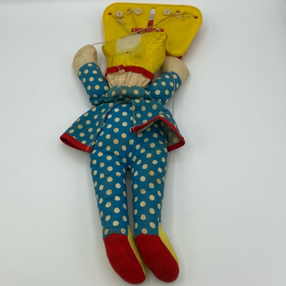 Knickerbocker Bozo The Clown Marionette 12 Inch String Puppet Vintage Toy Blue - Picture 4 of 7